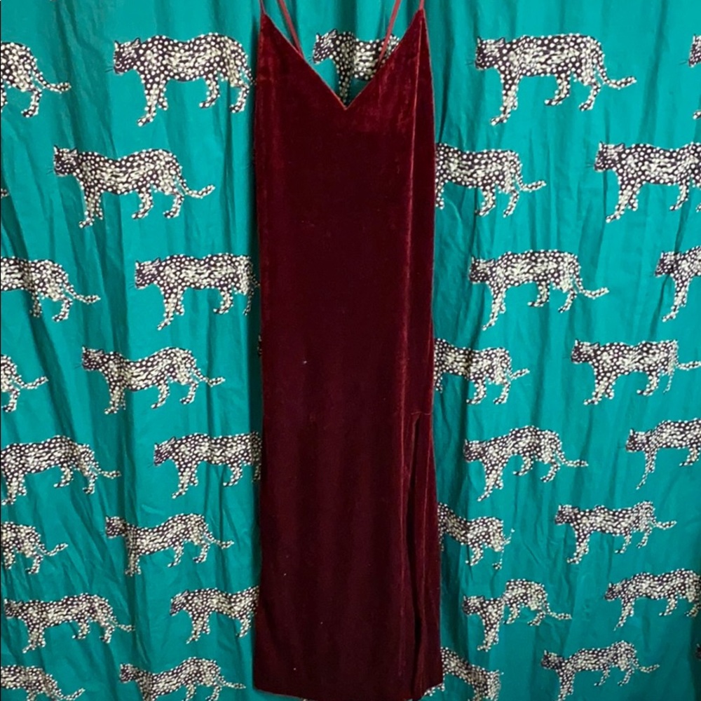 Midi dress with slit